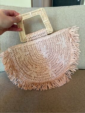 Target pale pink tropical purse